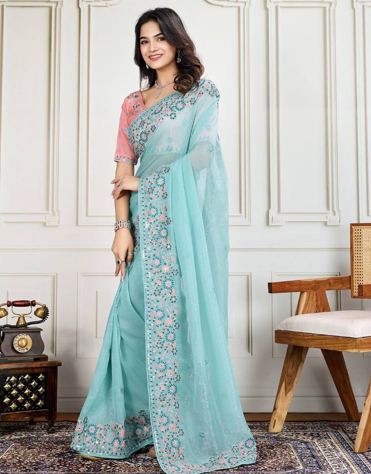 WEDDING WEAR GOREGETTE SAREE