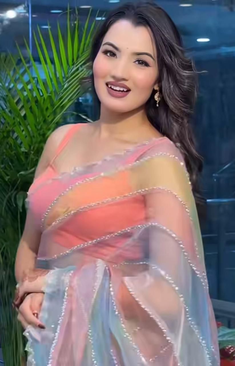 PURE SOFT ORGANZA TABBY SILK SAREE