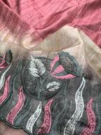 Tusser Silk Digital Print Saree