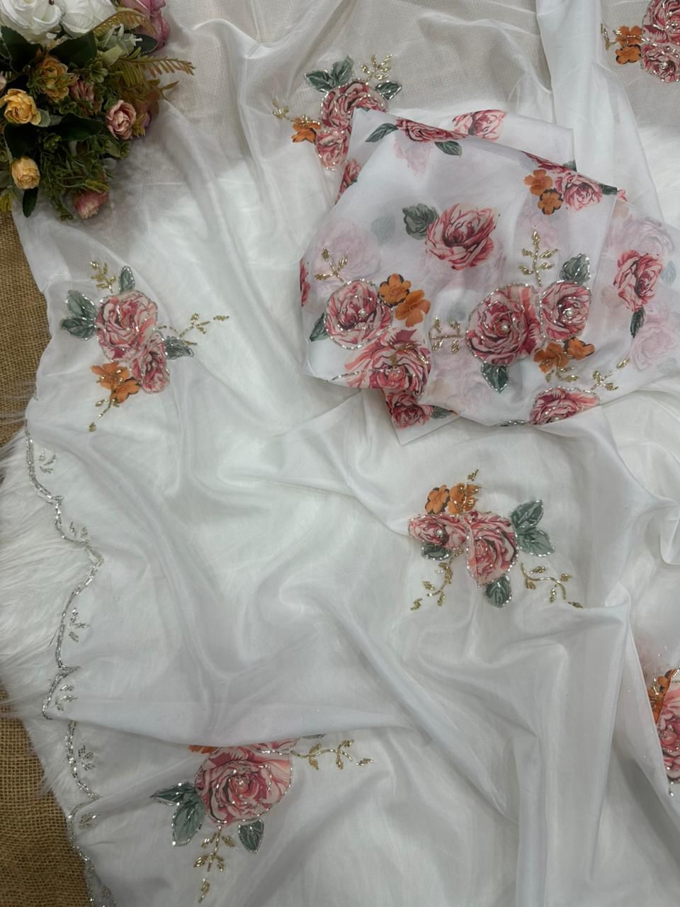 Soft Tebi Digital Printed Saree