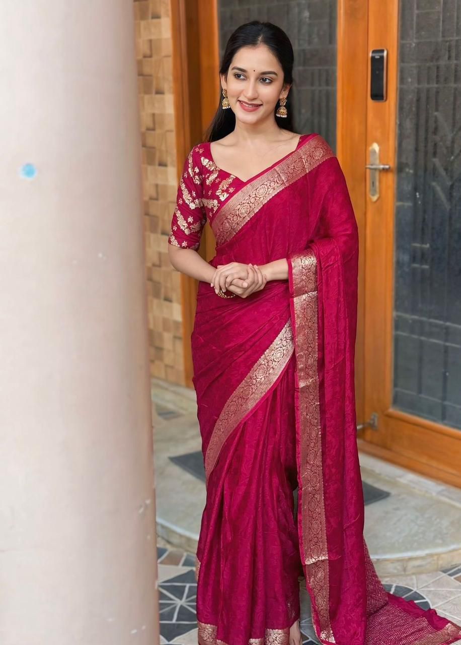 VISCOSE WEAVING PATTERN SAREE