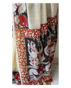Heavy lilen digital print saree