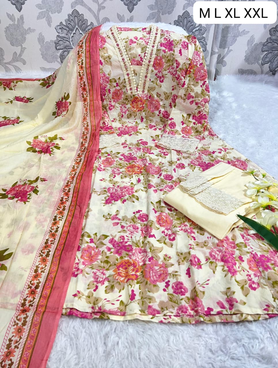 Anarkali Kurti With beautiful Floral print