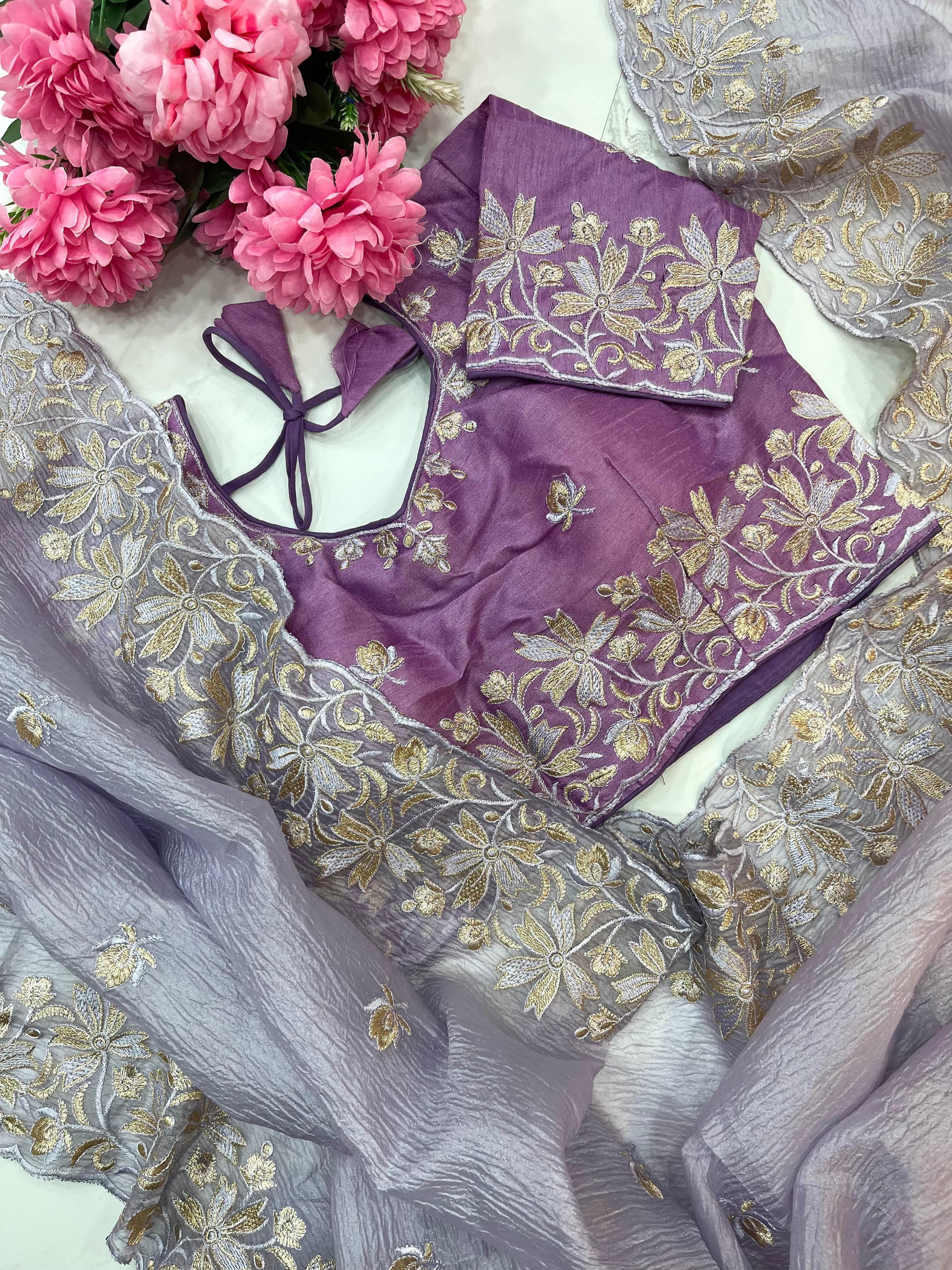 Very Soft nd elegant rich look candy crush Saree