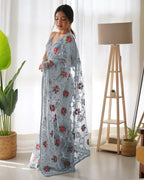 Heavy Butterfly Net Most Demanding Saree