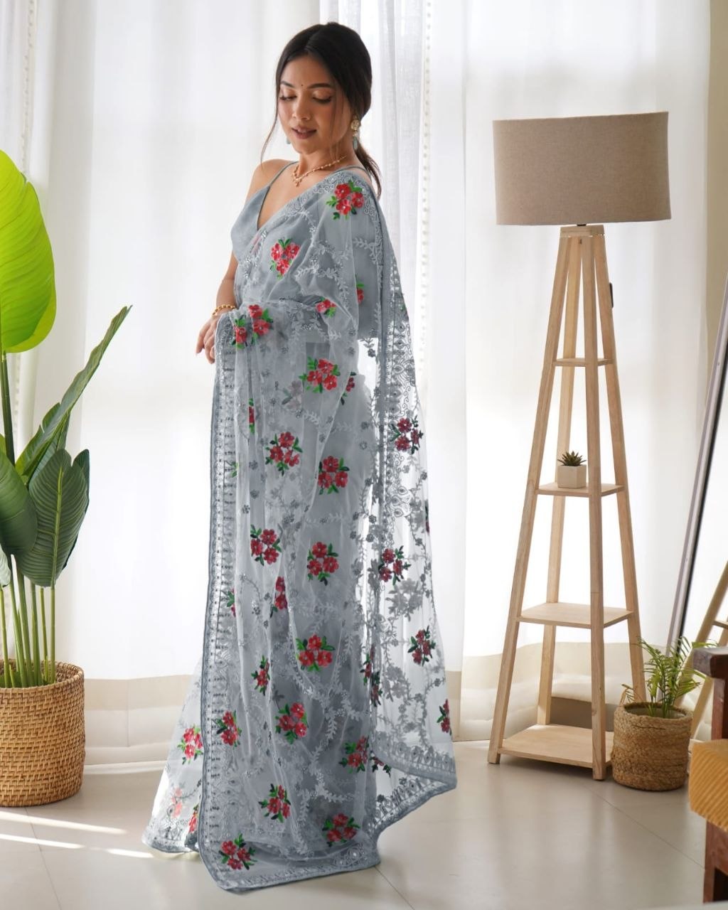 Heavy Butterfly Net Most Demanding Saree