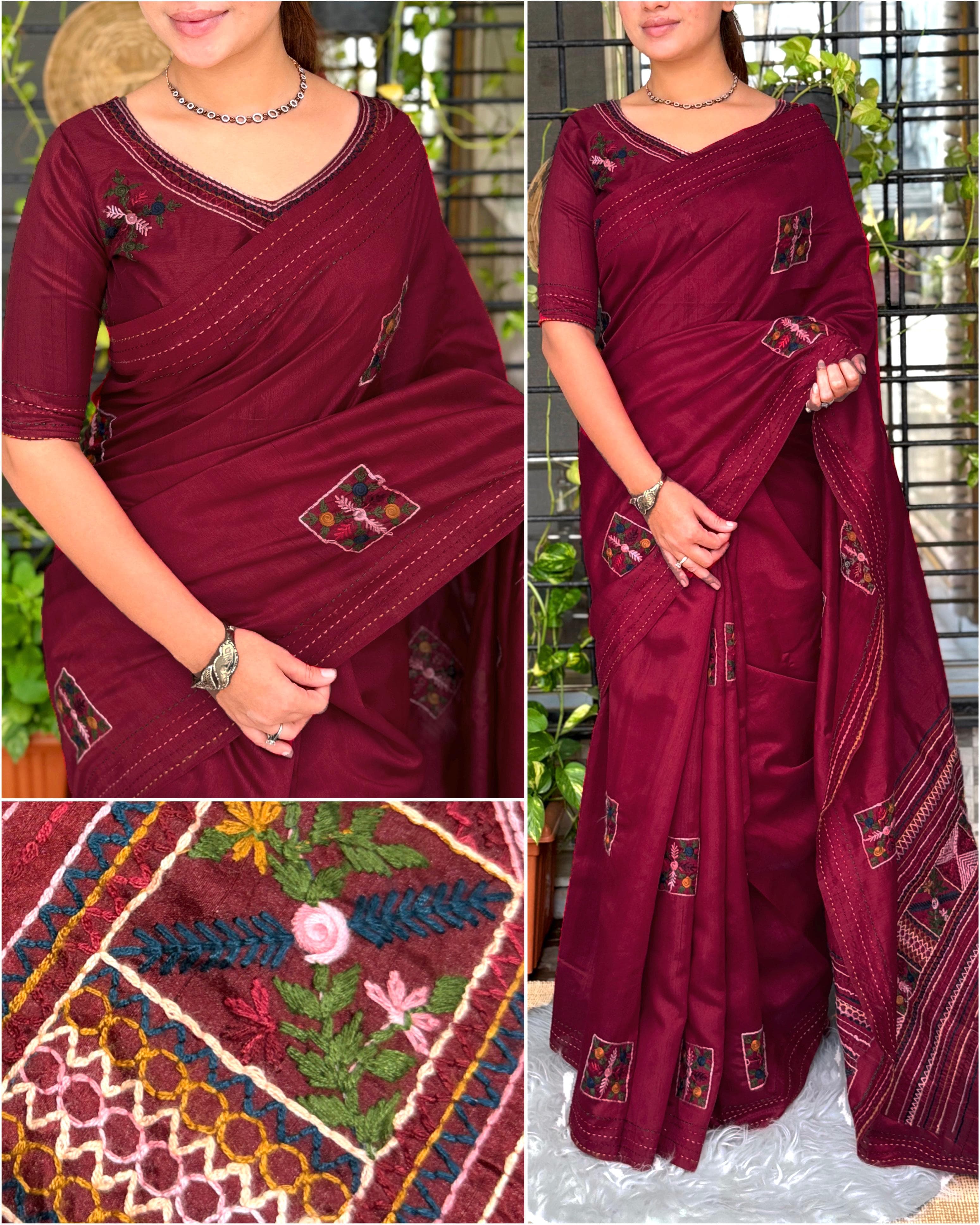 Tusser Cotton saree