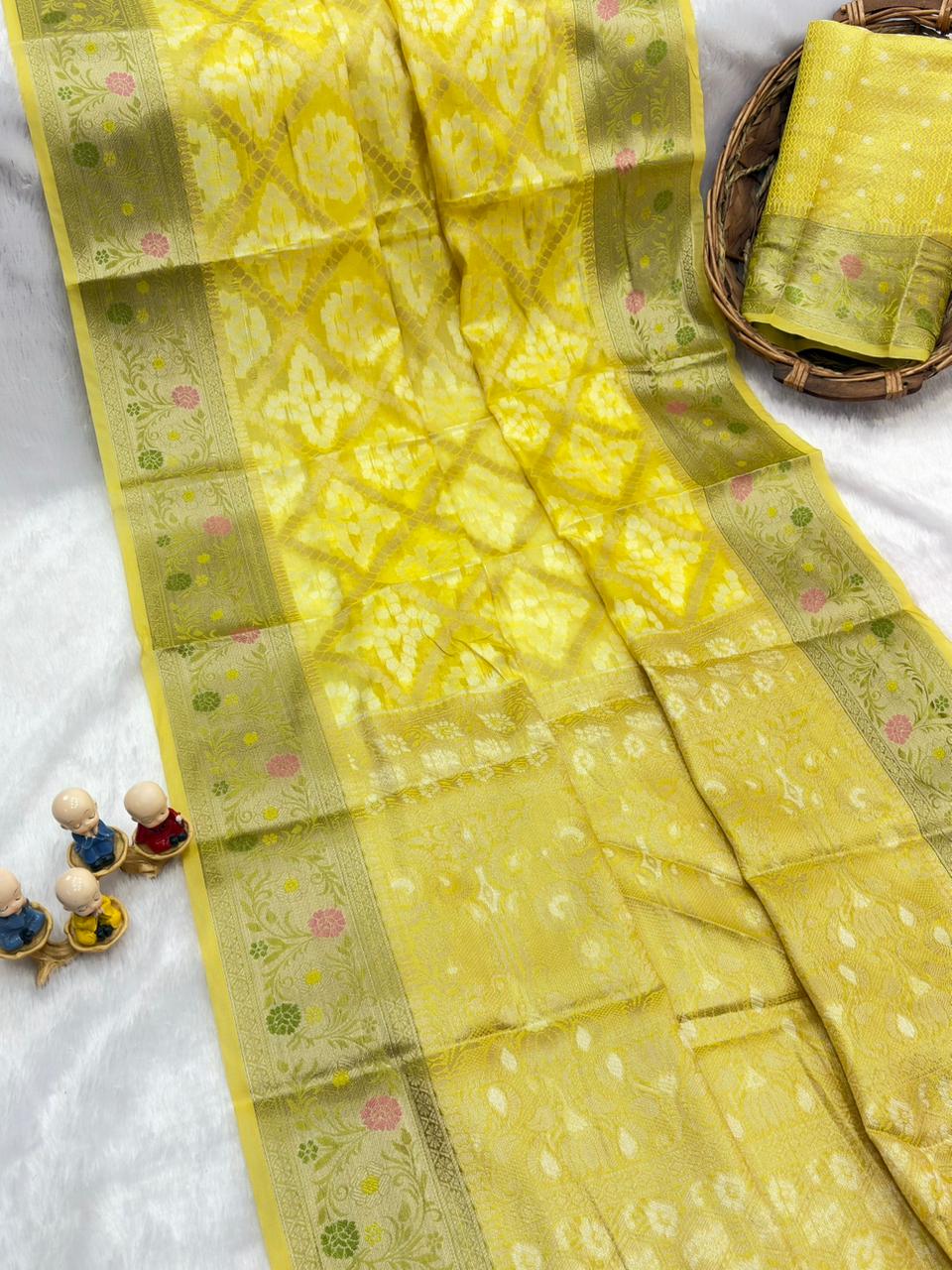 BANDHANI ORGANZA PATOLA SAREES