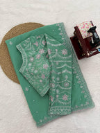 Faux Georgette Designer Wedding Saree