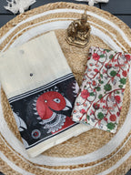 Heavy lilen digital print saree