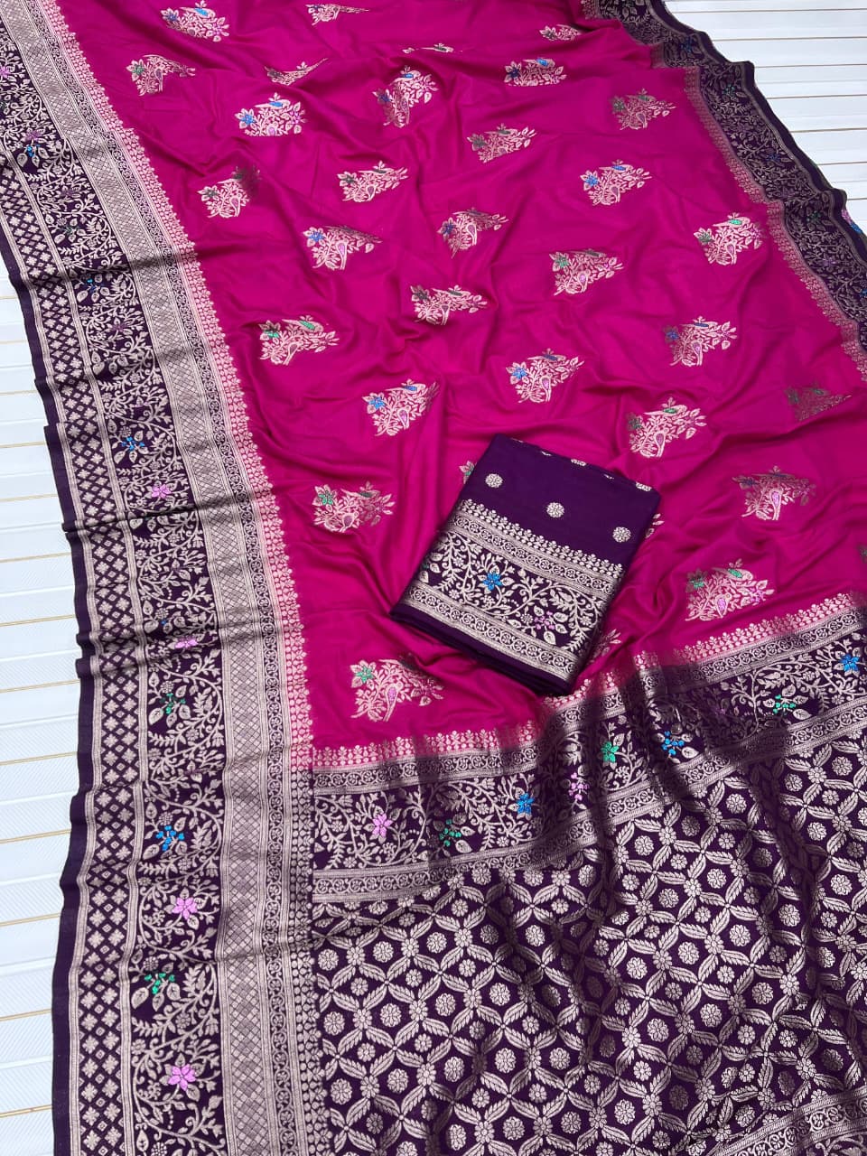 Pure Khaddi Crep Georgette Antique Colour Saree