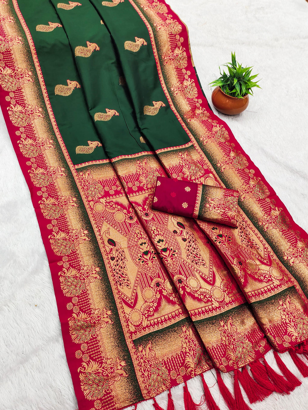 Soft Paithani silk Elegant zari weaving Saree