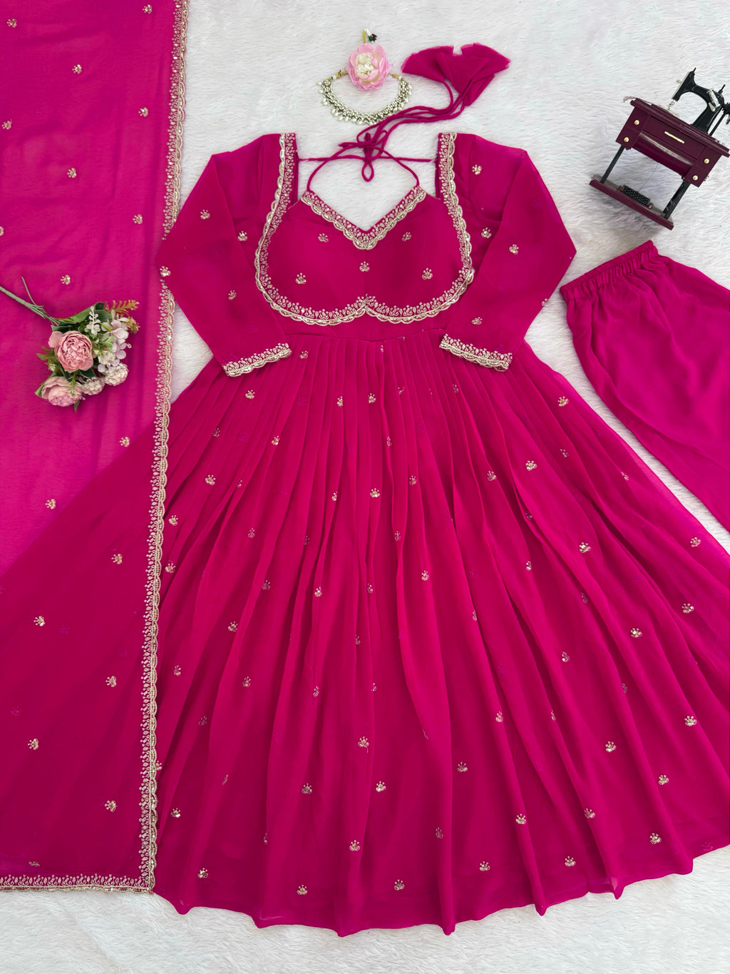 Premium Faux Georgette Lahenga