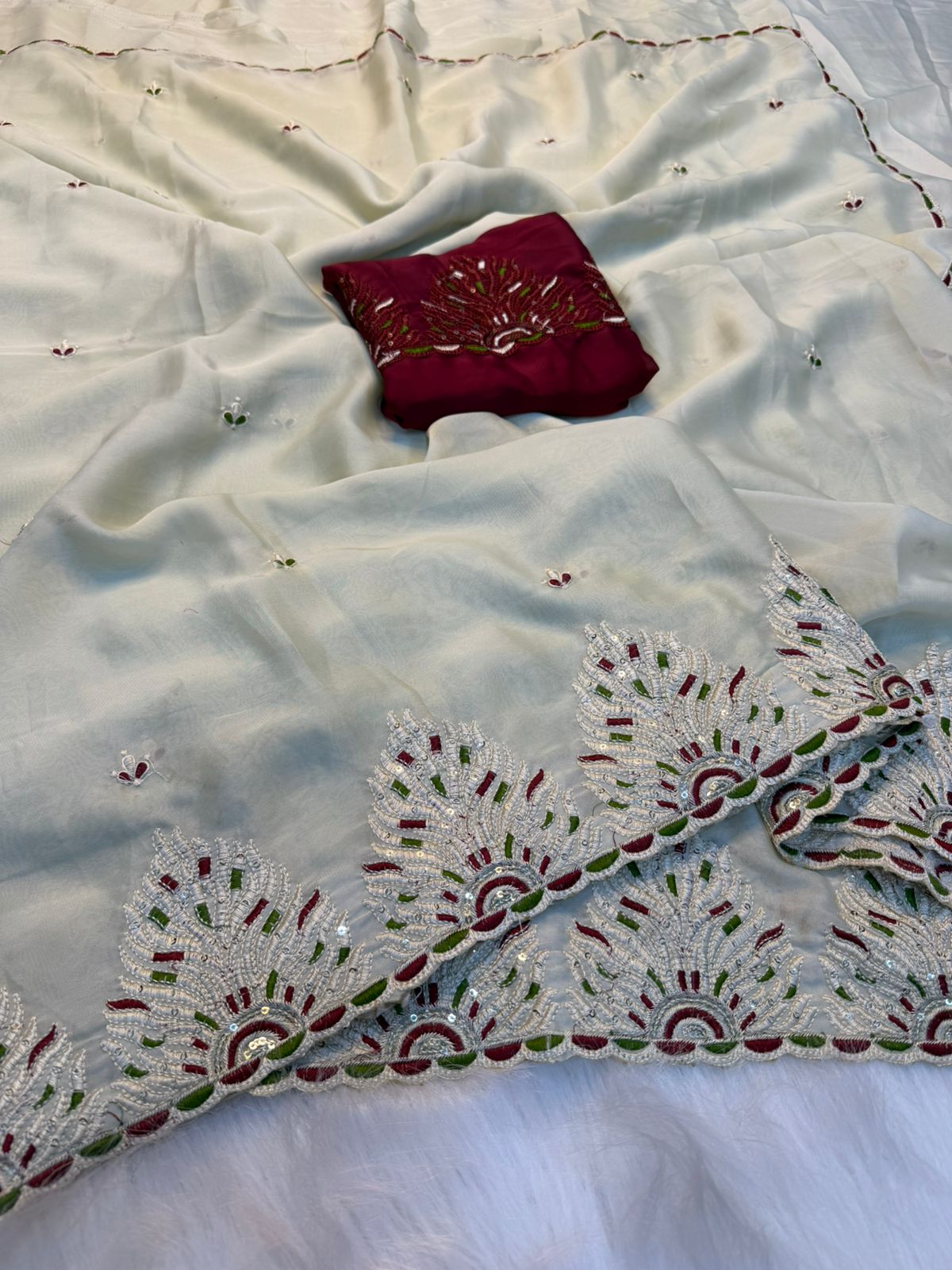 Pure soft Rangoli silk saree