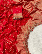 Pure Khaddi Georgette Designer Wedding Saree