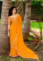 Rajasthani Georgette Laheriya Print Saree