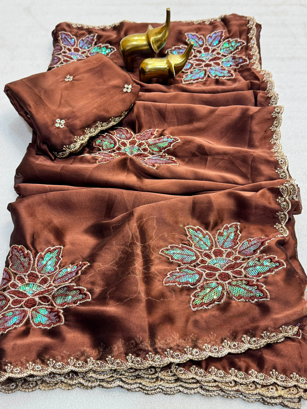RANGOLI SILK SAREE WITH DESIGNER EMBORDAIRY WORK