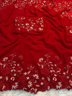 Pure Georgette Saree