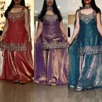 Pure Frendy Silk Top-Plazzo