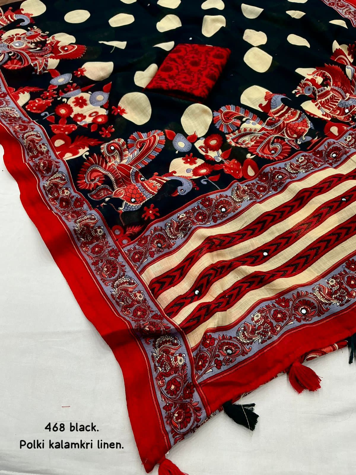 NEW FANCY LINEN SAREE