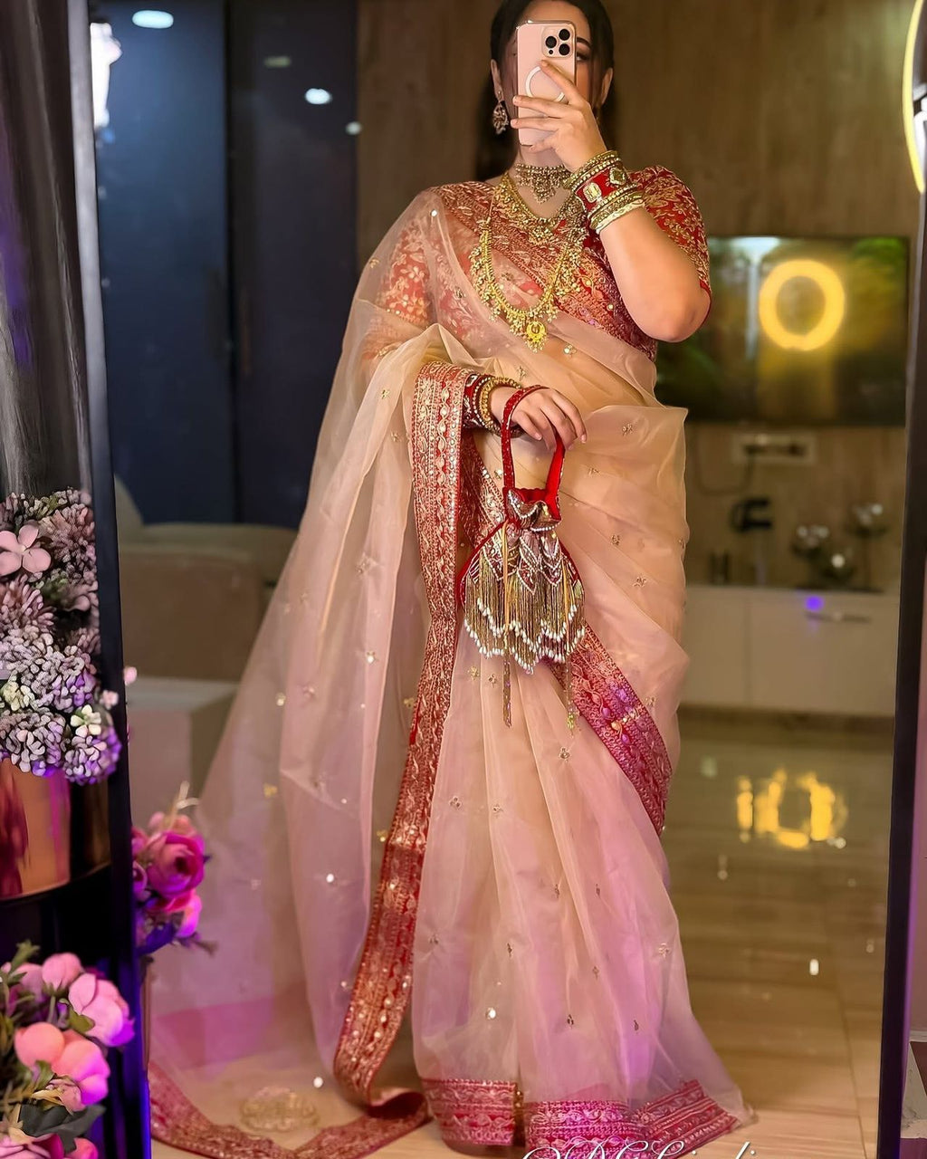 Heavy Soft Organza Wedding Saree