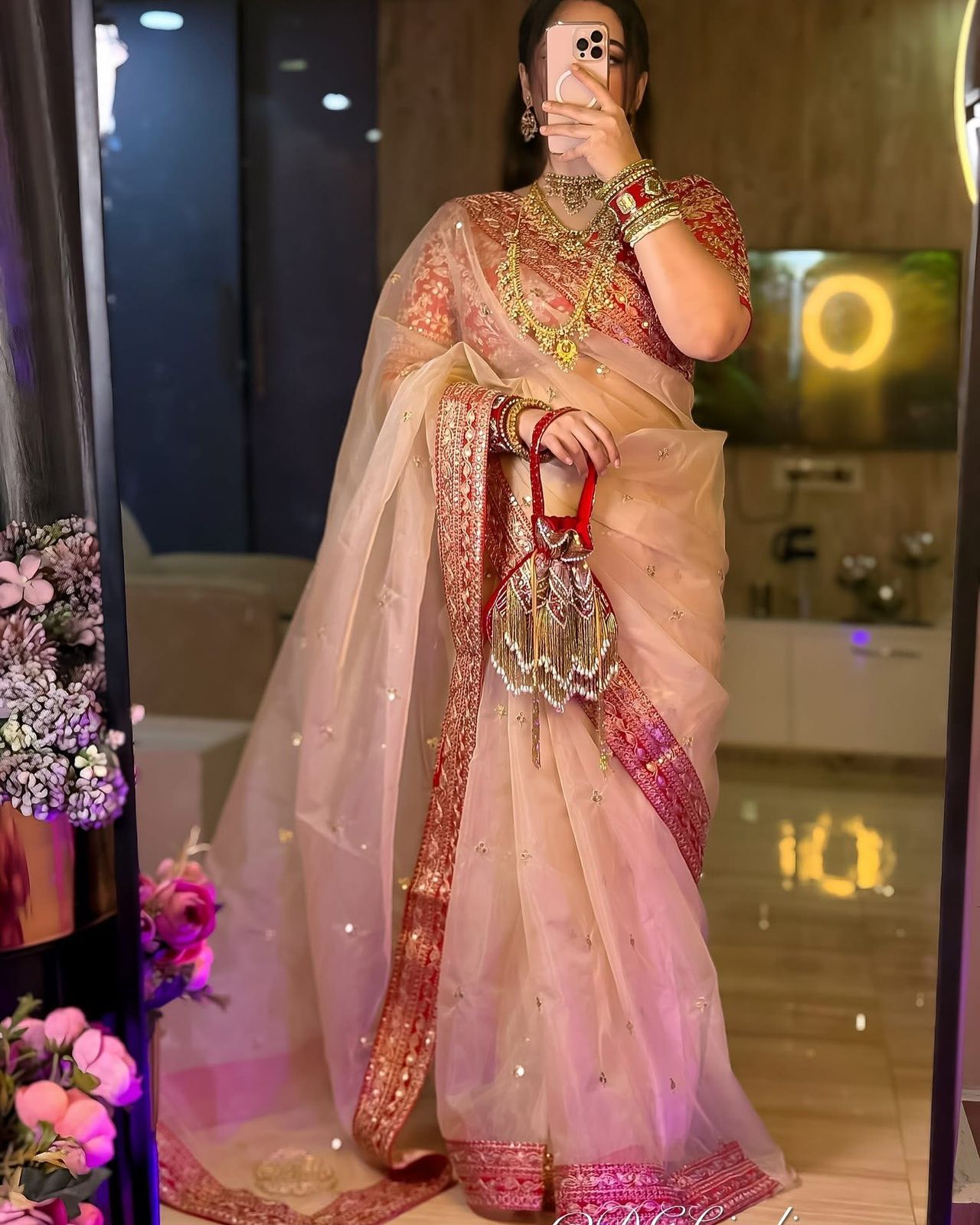 Heavy Soft Organza Wedding Saree