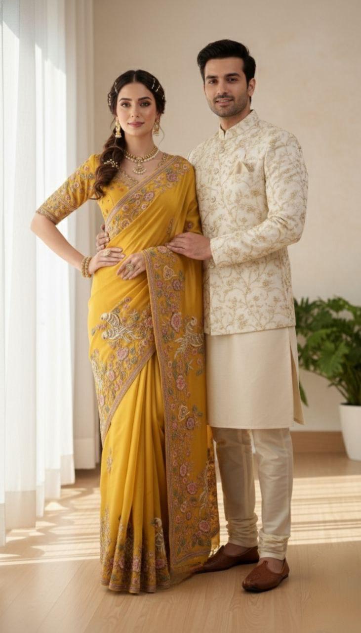 Soft NxC Moss Chiffon Saree