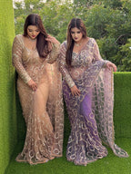 Soft Net Beautiful Sequence wedding Saree