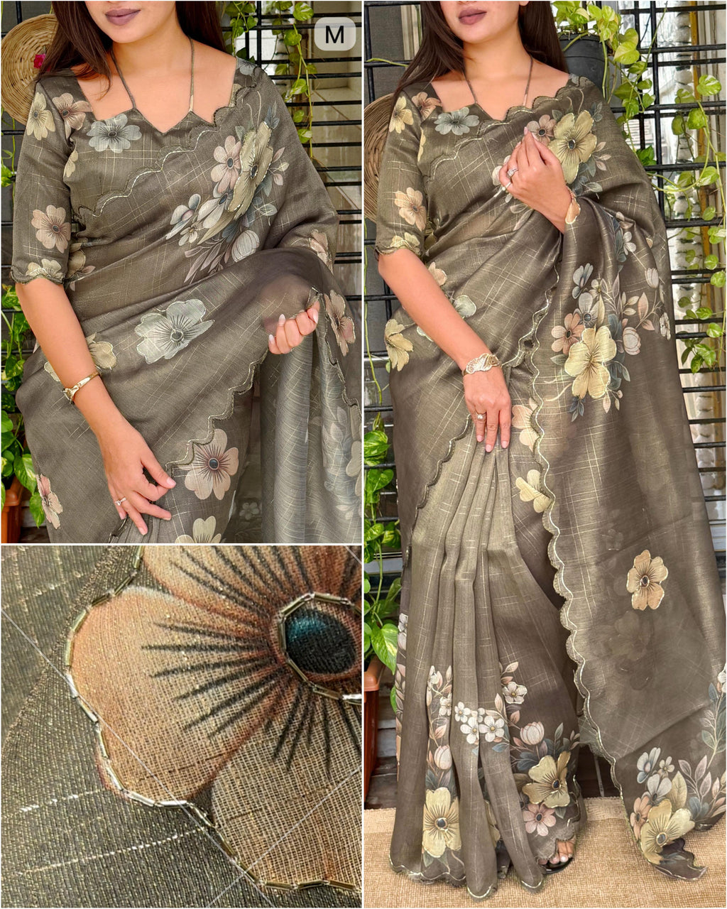TISSUE COTTON DIGITAL PRINT SAREE