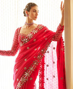 Bollywood BlockBuster Orignal Mirror Design Wedding Saree