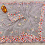 SOFT NET WORK SEQUENCE SAREE