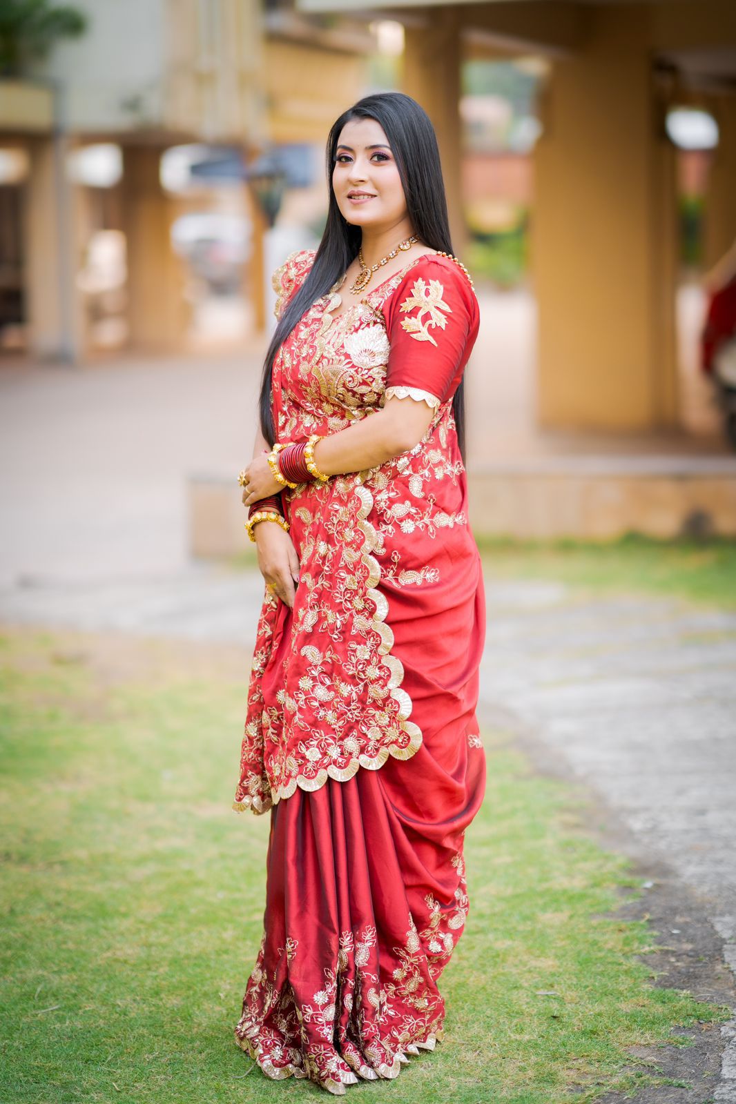 WEDDING SPECIAL RED SAREE