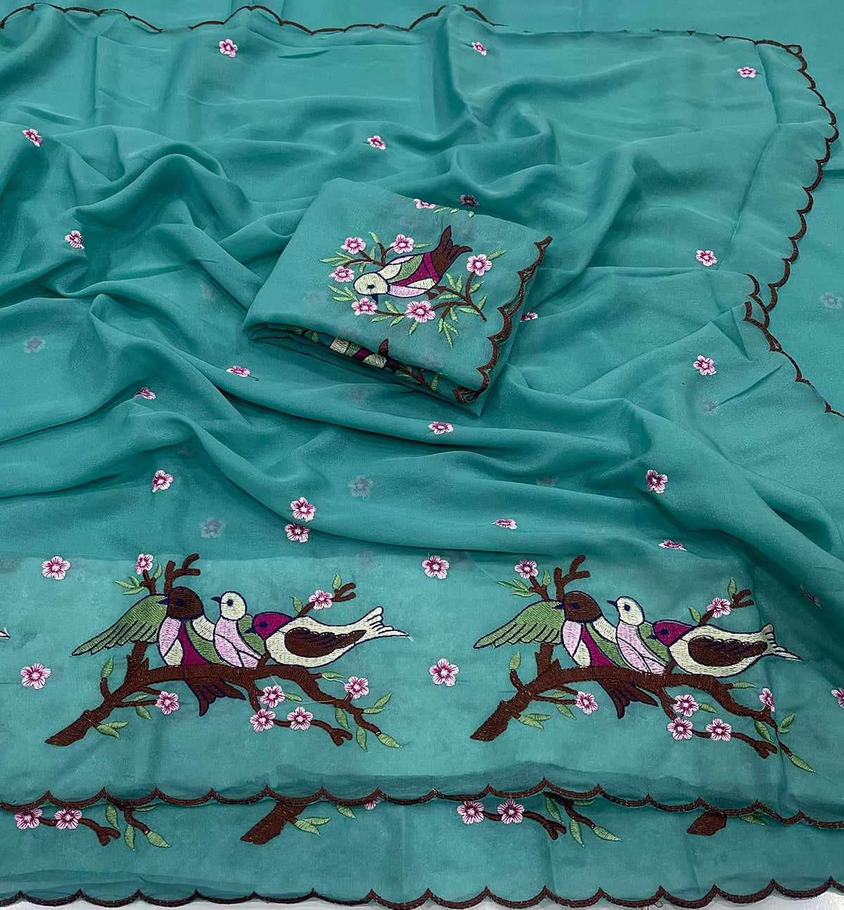 Cocktail Star Georgette Desgin Saree