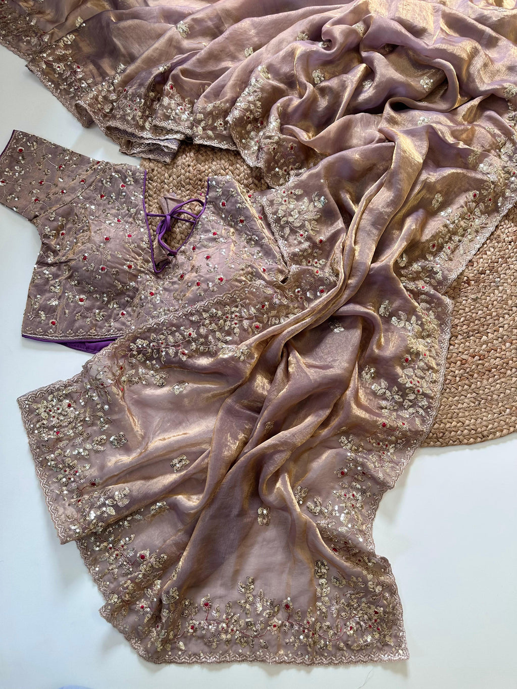 Pure soft Fandy Satin Silk Saree