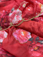 FLORAL HAND PRINTED SAREE