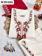 HAND WORK KURTI WITH DUPATTA