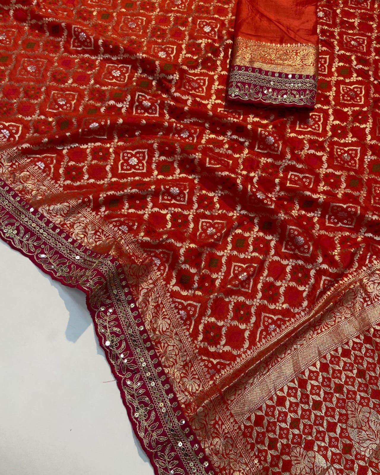 SOFT RUSSIAN BANDHEJ SAREE