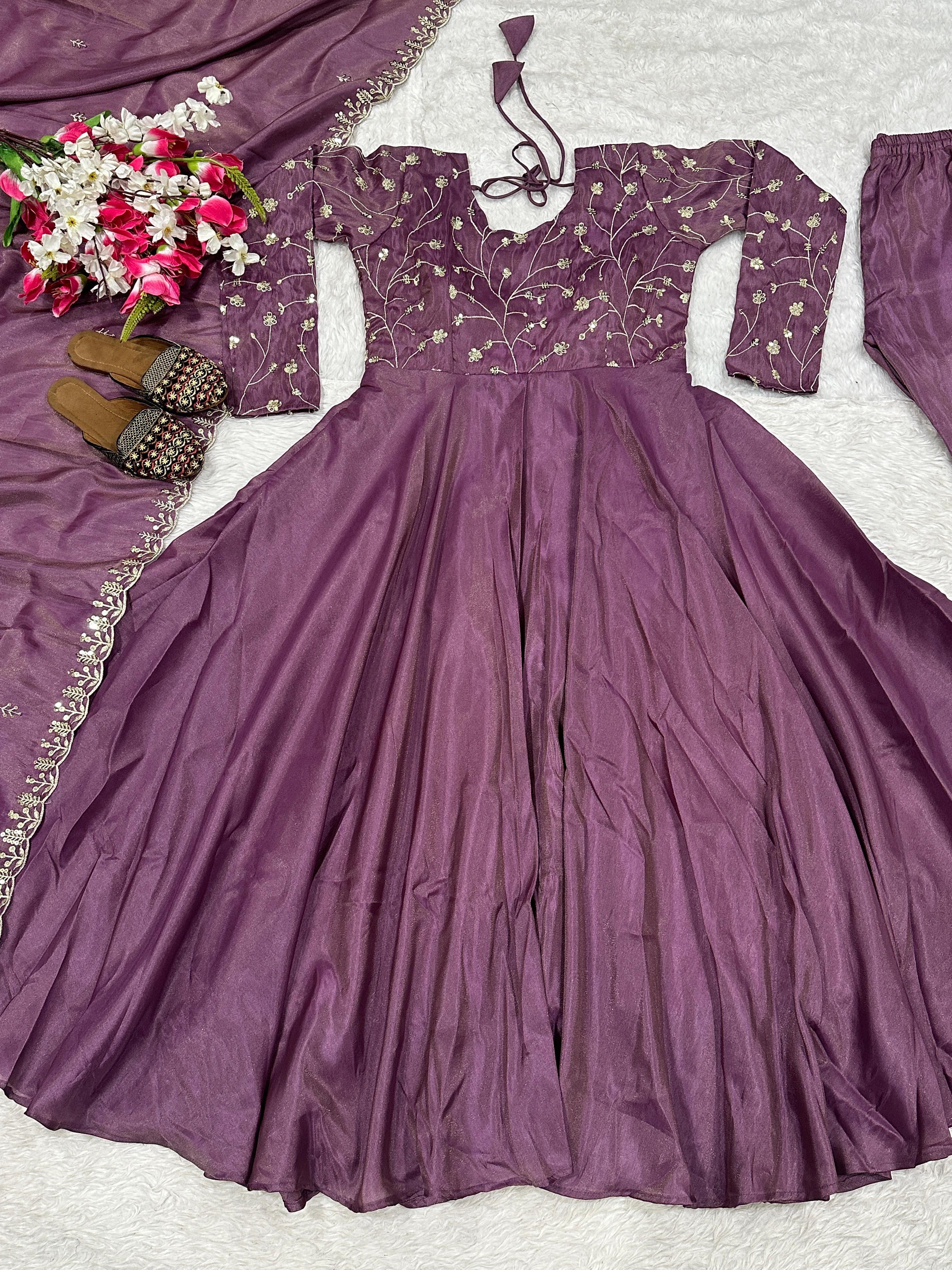 Heavy Cosmos Silk Material Anarkali Suit