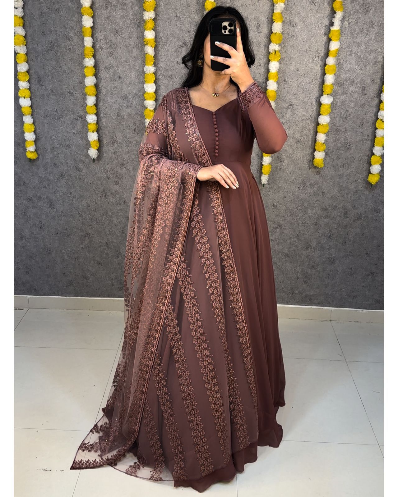 Festival Special Gown Dupatta