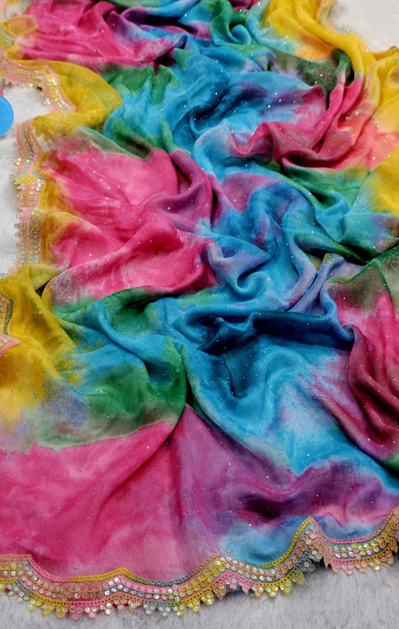 HEAVY SOFT SHIBORI PEINT SAREE