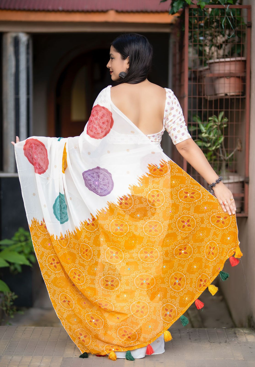 New  bhandani Georgette Saree