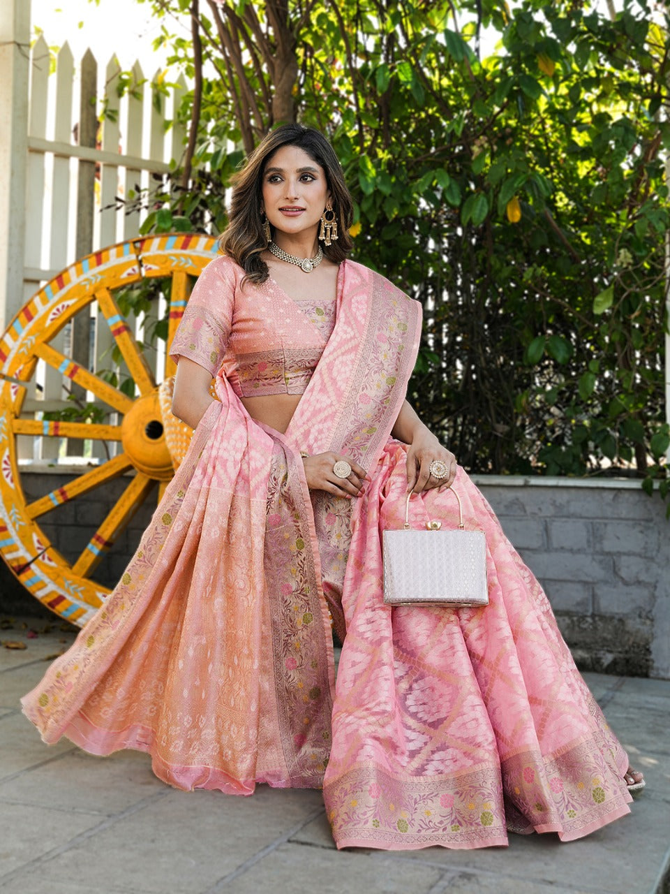 BANDHANI ORGANZA PATOLA SAREES