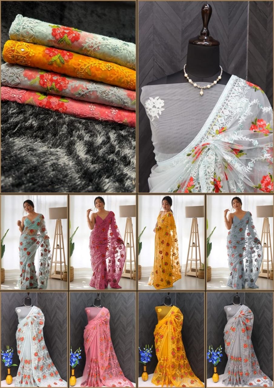 Heavy Butterfly Net Most Demanding Saree