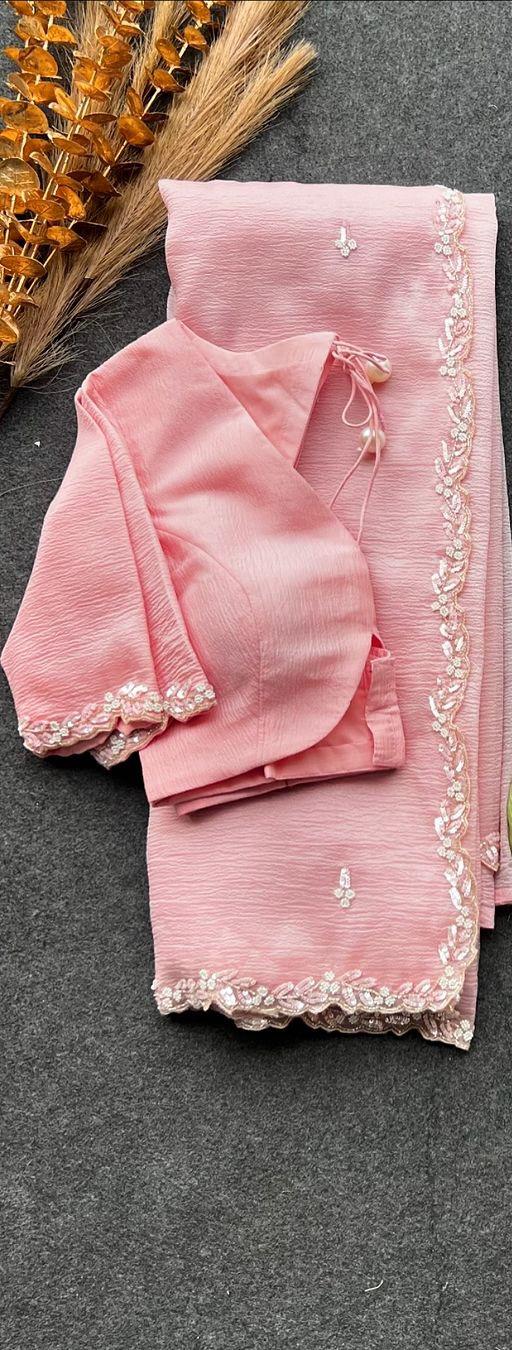 Crush silk saree