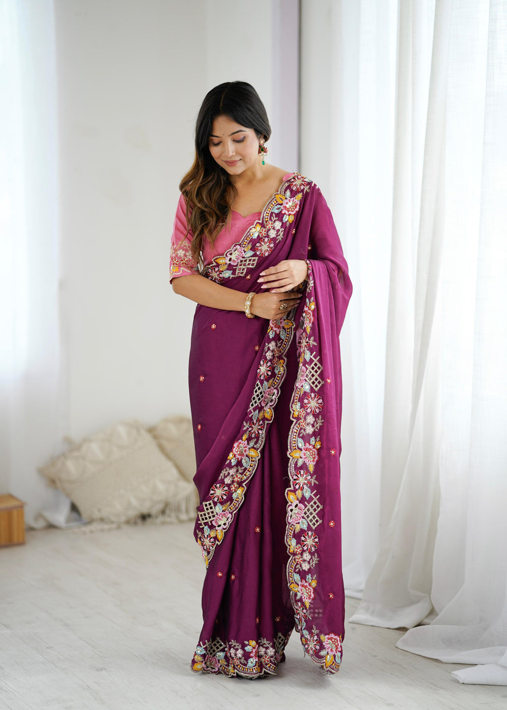 Premium Noha Crush Saree