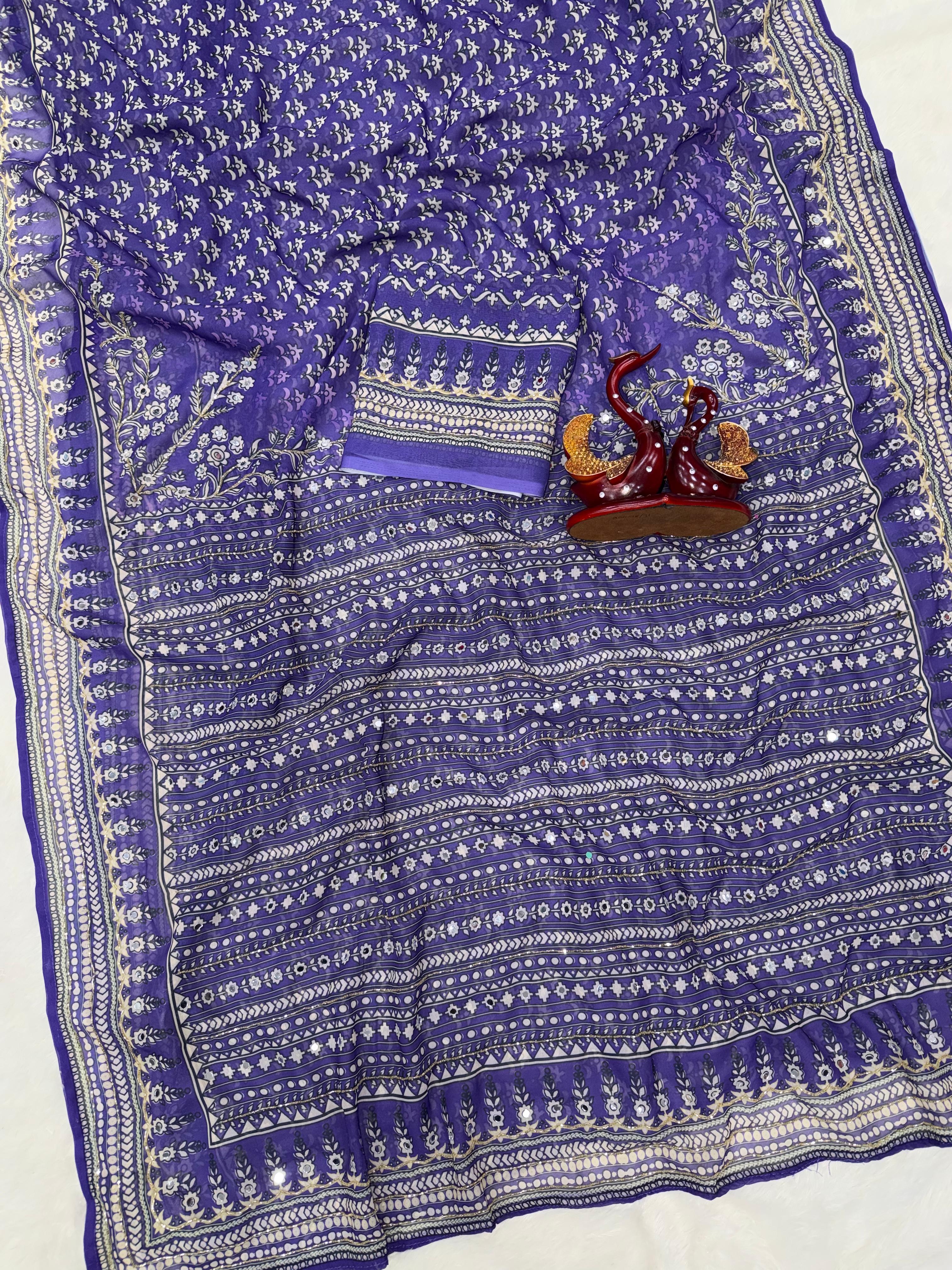 Bollywood sparkling Beauty Fox Georgette Saree