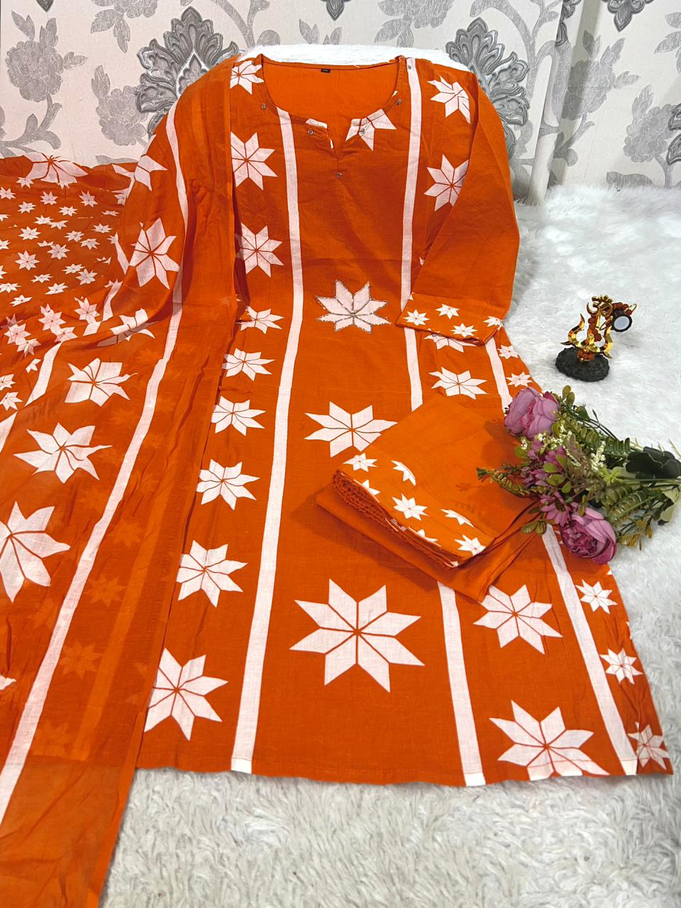 Kurti With Pent with Dupatta Set