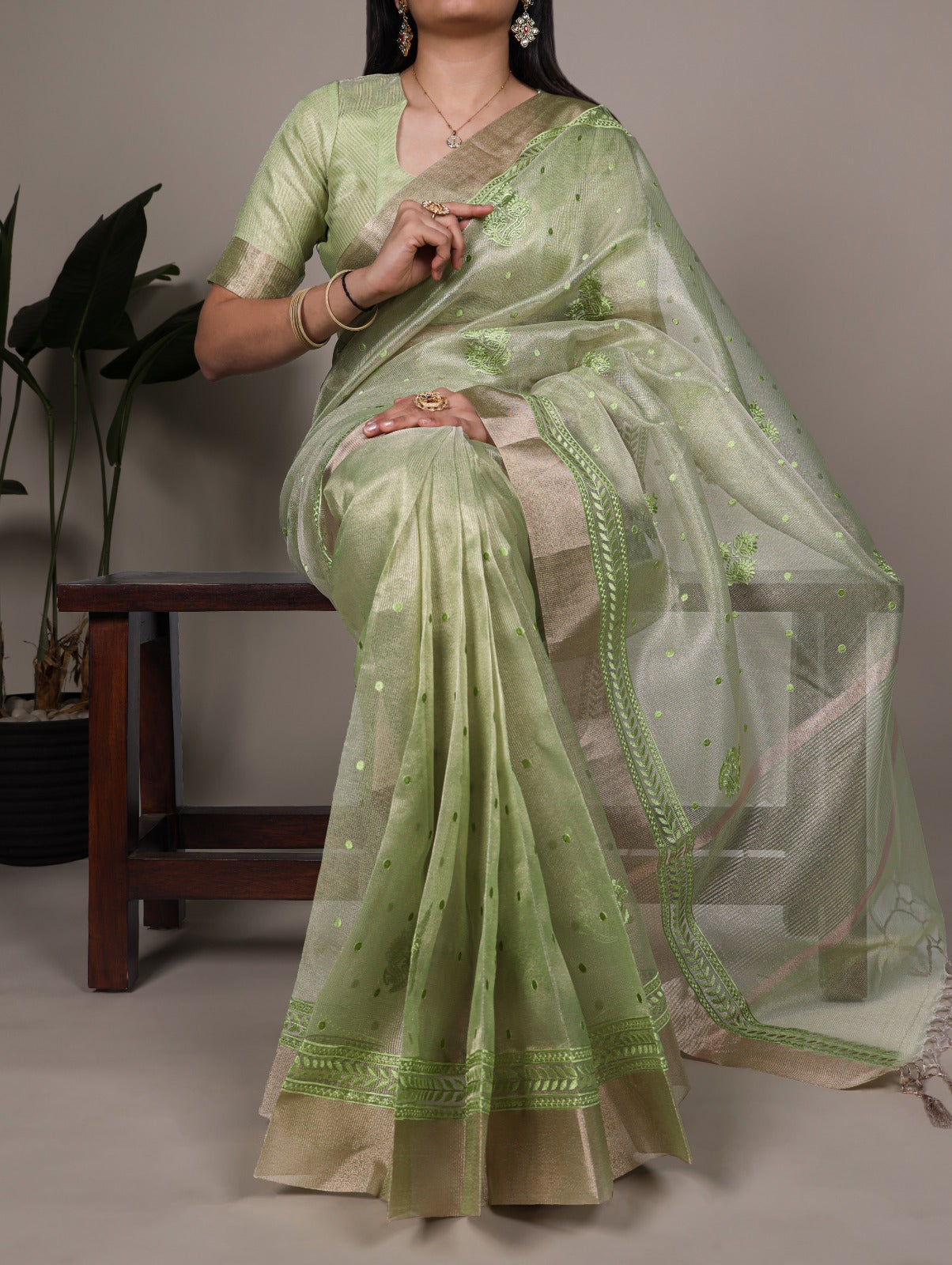 Poly Shimmer Saree