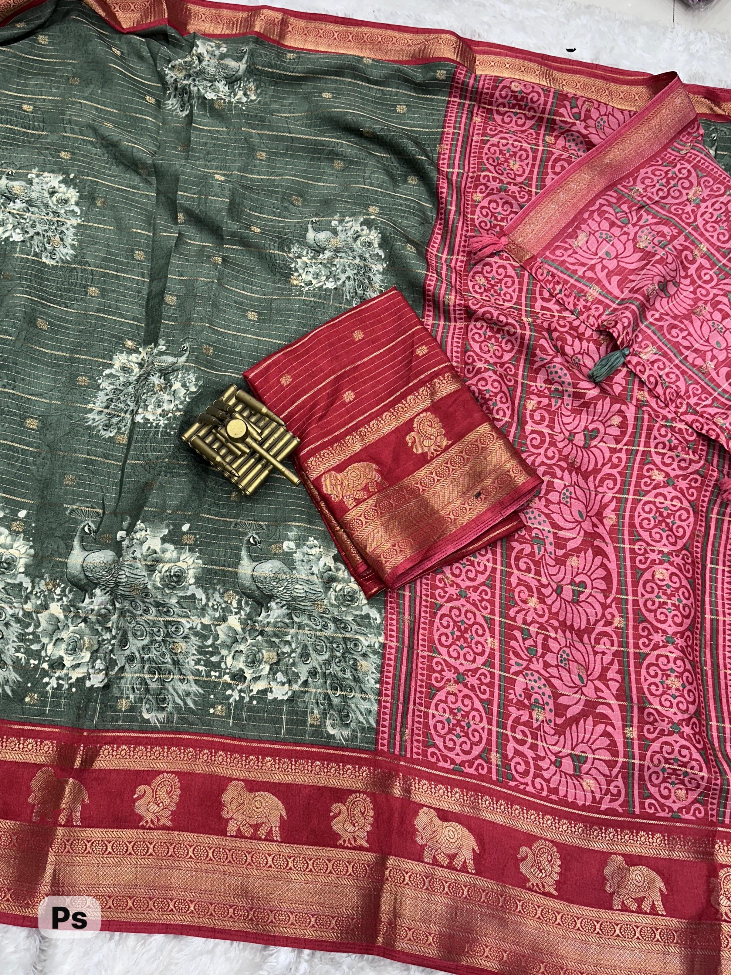 MORNI TUSSER SILK SAREE