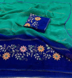 Crunchy pedding Embroidery & sequence Saree